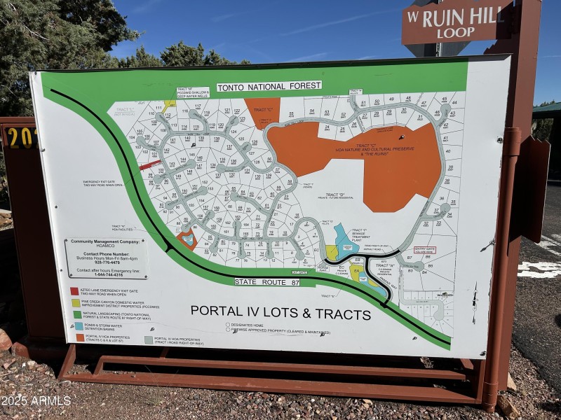 Entry to Portal IV subdivision next door