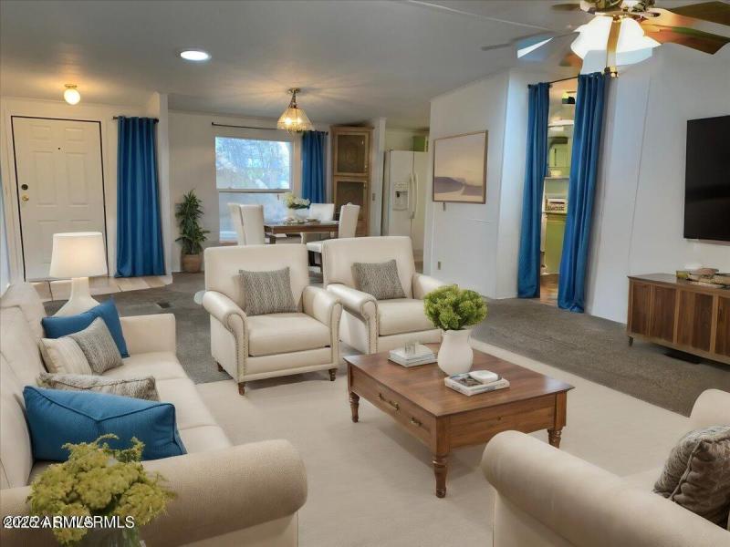 Living room-virtually staged