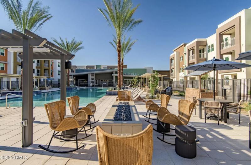 Outdoor pool seating