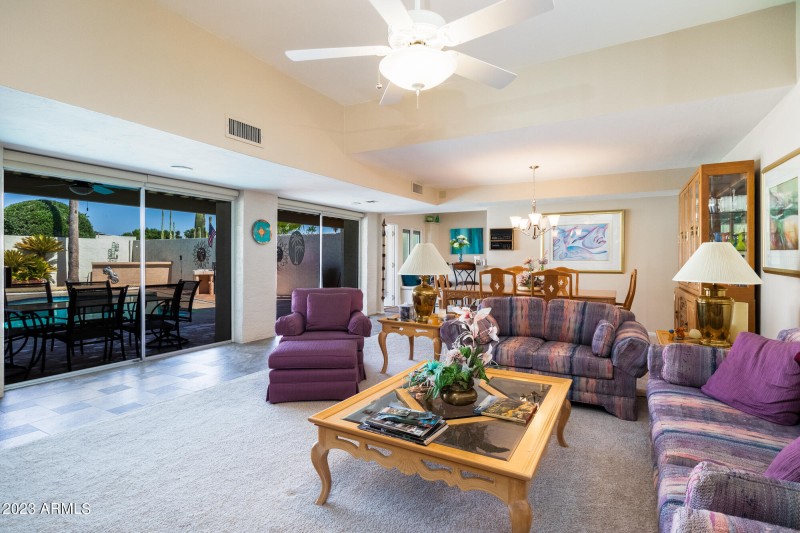 7270 E Loma Ln Family Room to Patio