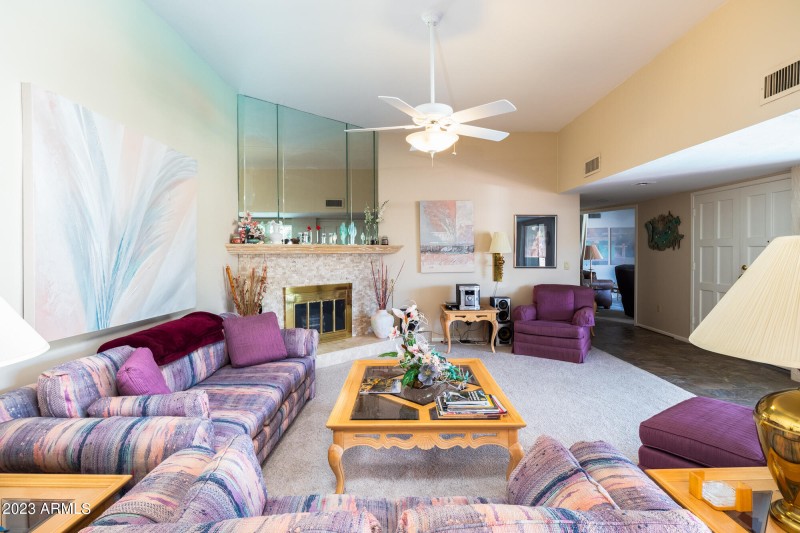 7270 E Loma Ln Family Room to Fireplace