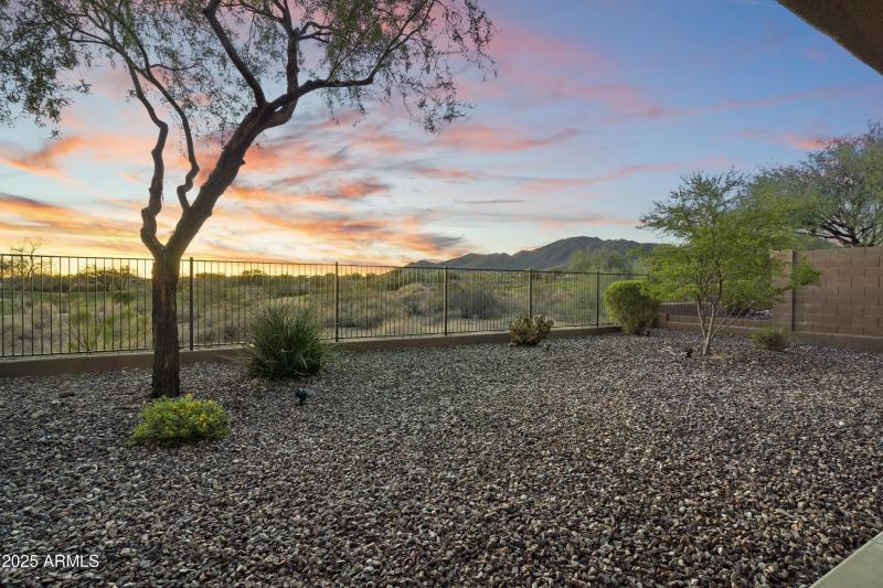Sunset Back Yard View