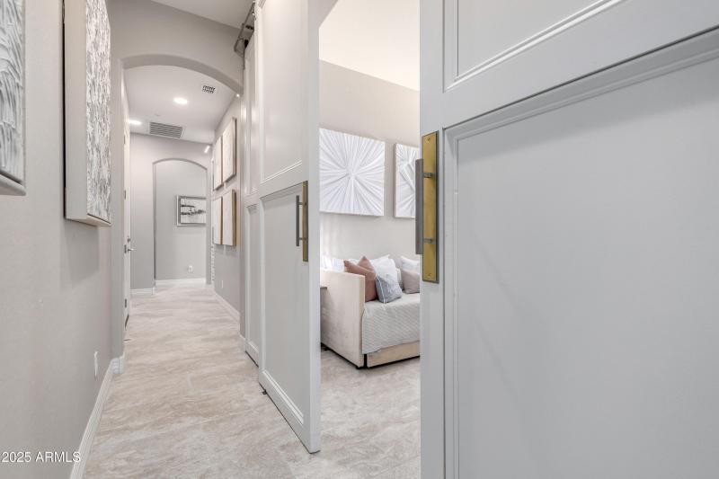 Bedroom W/ Custom Barn Doors