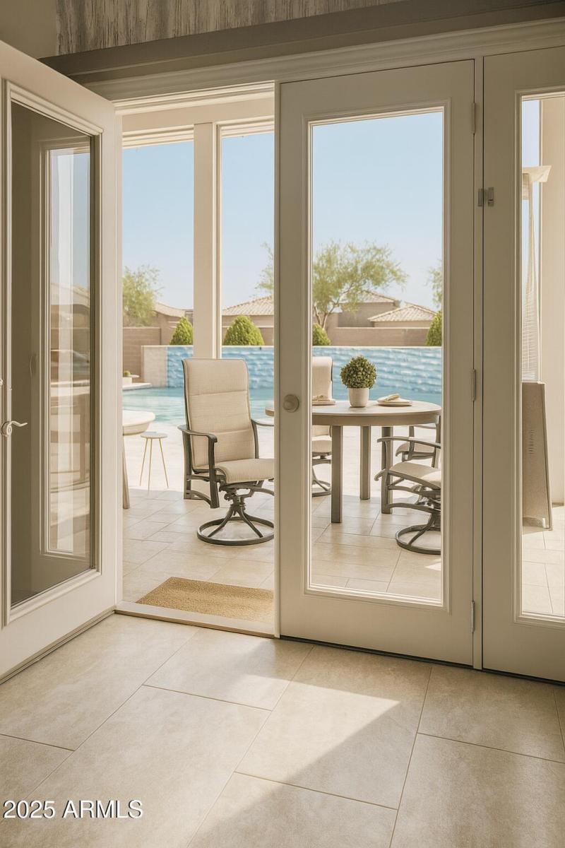 Doors to pool off the Generation Wing