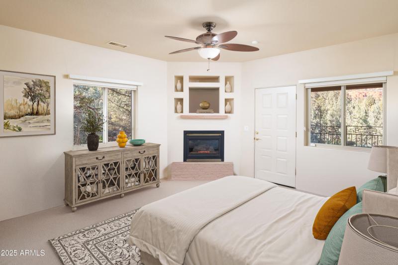 GUEST BEDROOM 2 WITH FIREPLACE