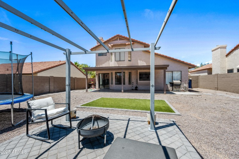 Pavered sitting area