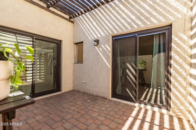 Rio Salado courtyard sliders to office a