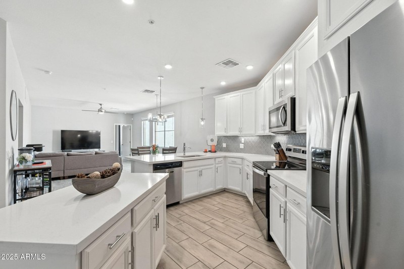 View from Kitchen to Main Living Space