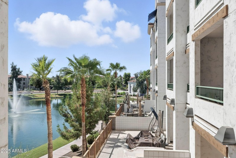 View of Fountain from Patio