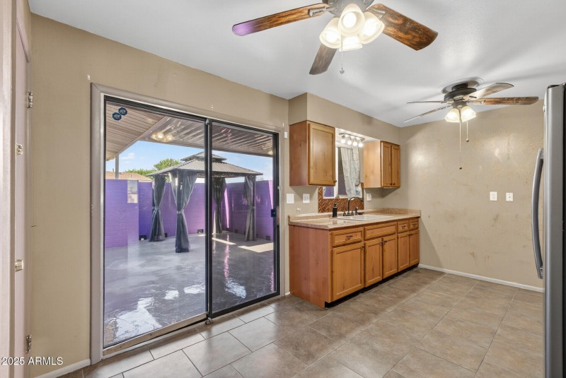 Kitchen slider to patio