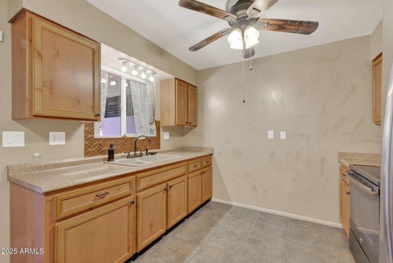 Kitchen window to patio