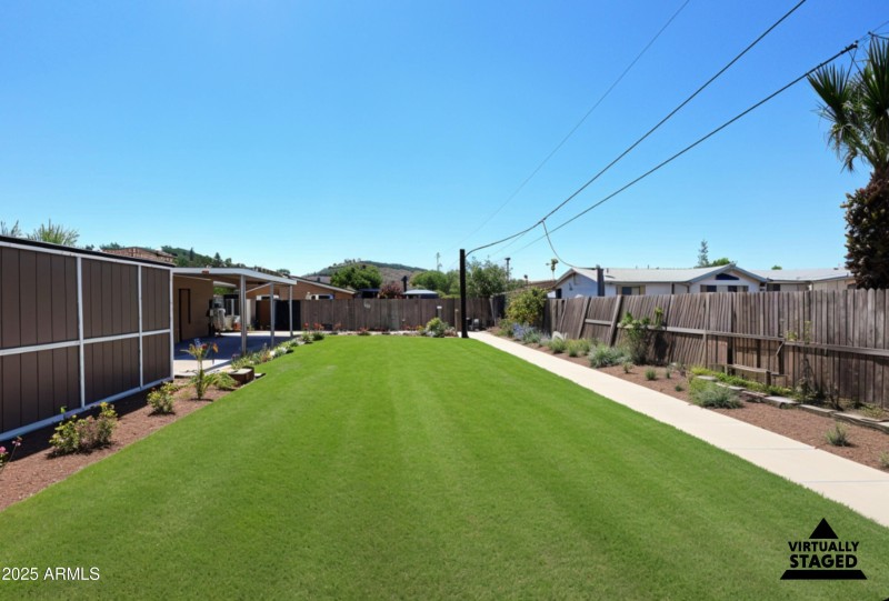 Virtually Staged Backyard Oasis