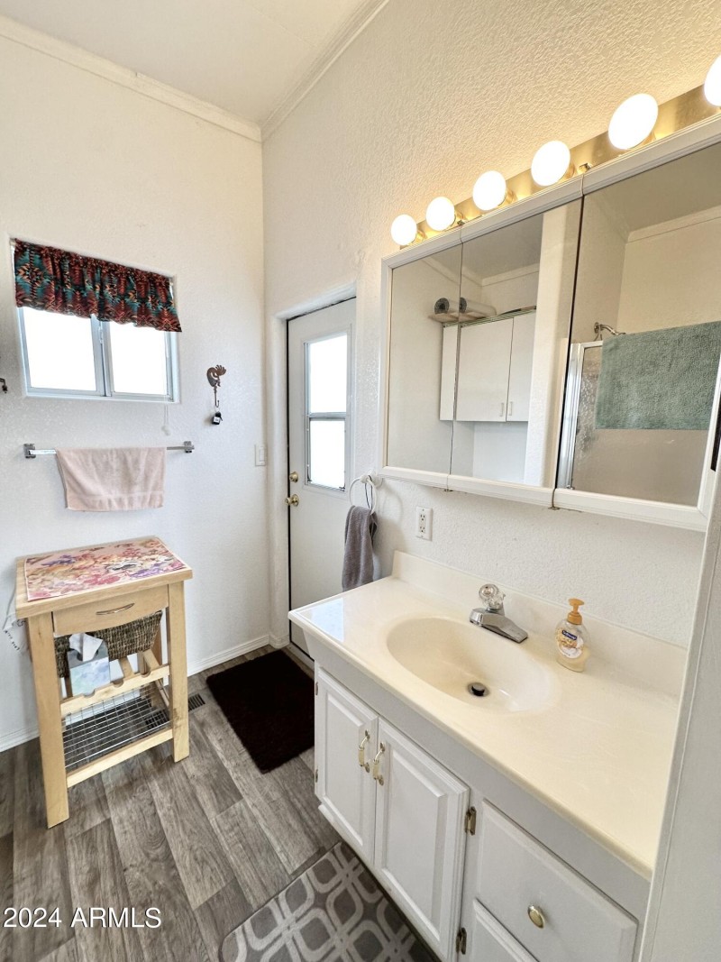 VANITY/DOOR TO BACK PATIO