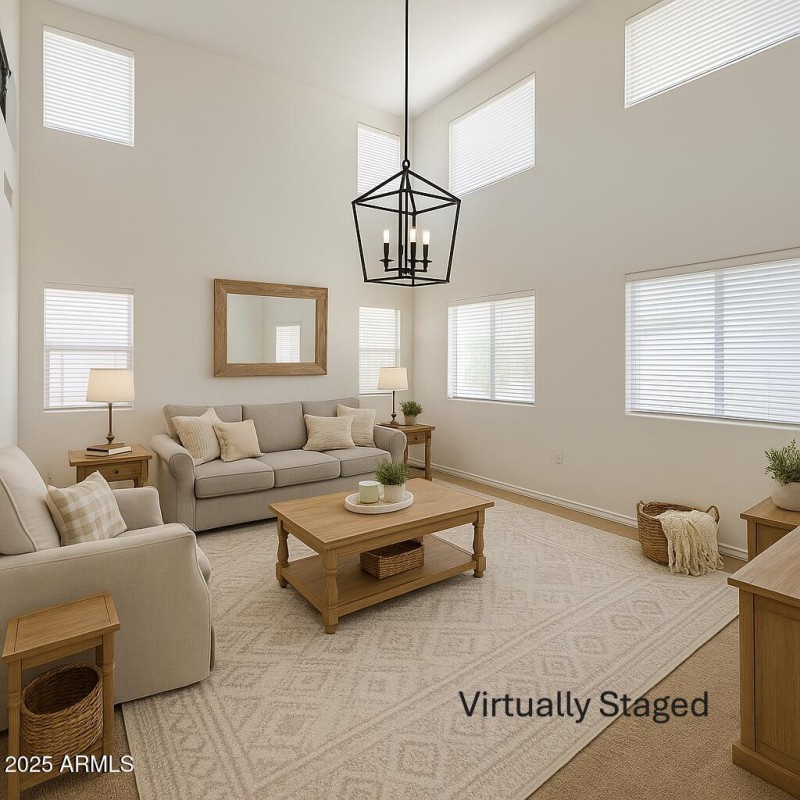 Living room-virtually staged
