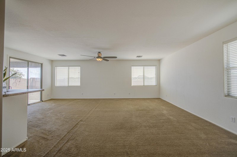 Family room from kitchen area
