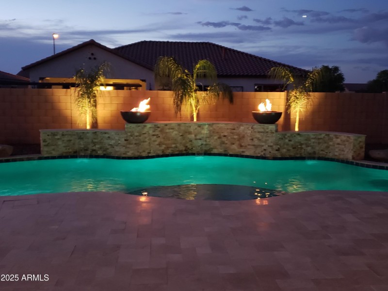 Enjoy Evening Swims with Fire Pots