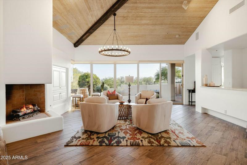 Living room fireplace