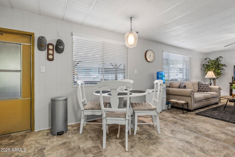 Opens to living area