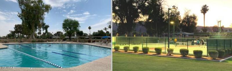 Outdoor Pool and Pickleball Courts