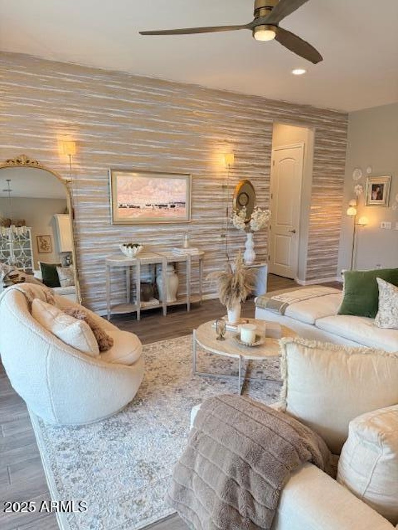 Custom Wall Paper at Great room bm