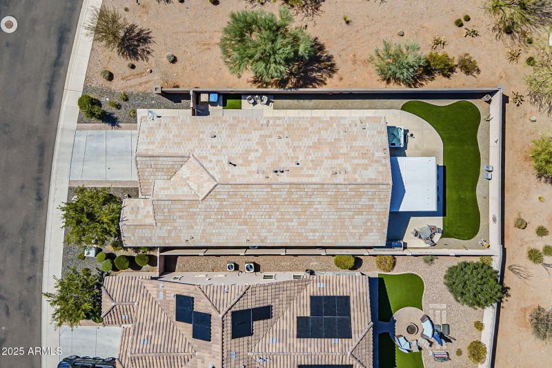 Looking down on home.