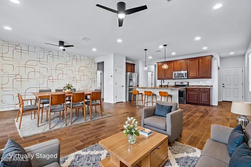 Great Room and Kitchen - Virtual Staging