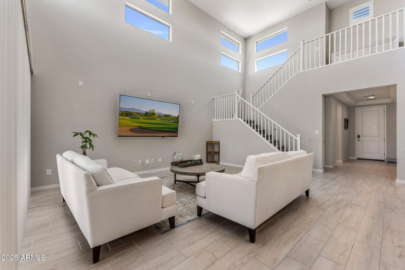 Bird's eye view of the living room