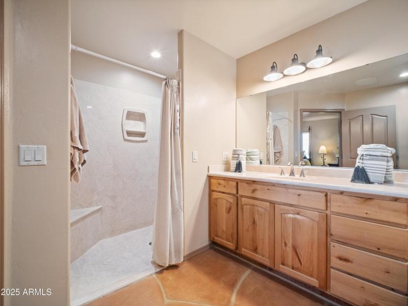 Walk in Shower in the Primary