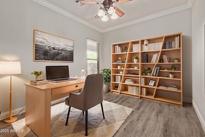 Virtually Staged Downstairs Bedroom