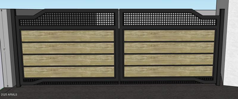 Rendering of gates to be installed