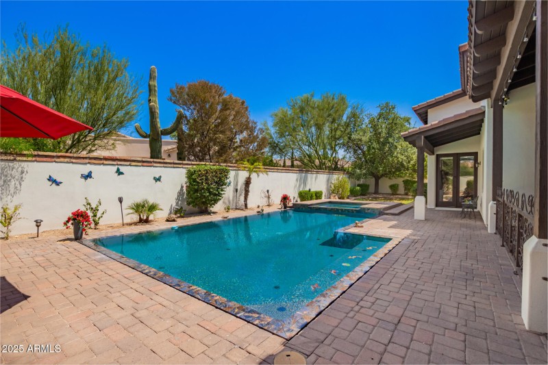 Custom Paver Decking Around Pool & Spa