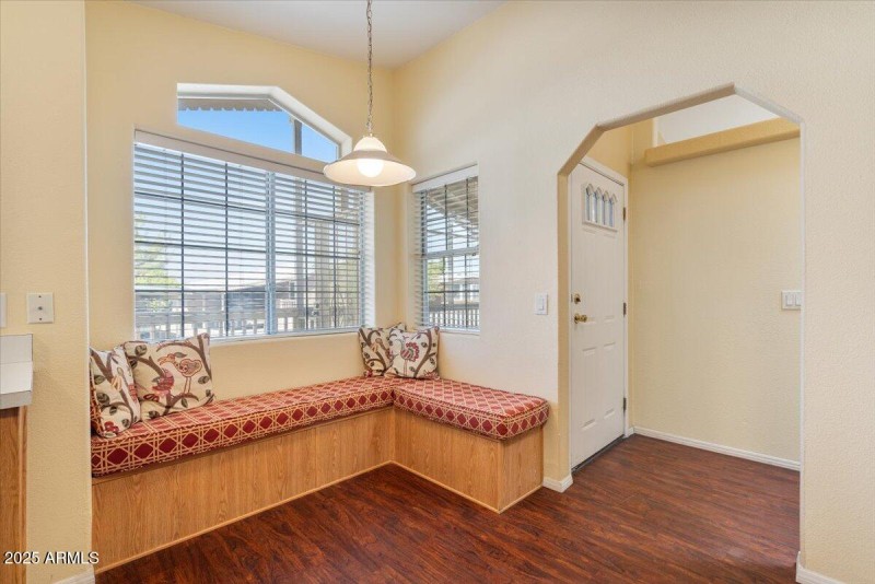 Cozy built in breakfast nook.