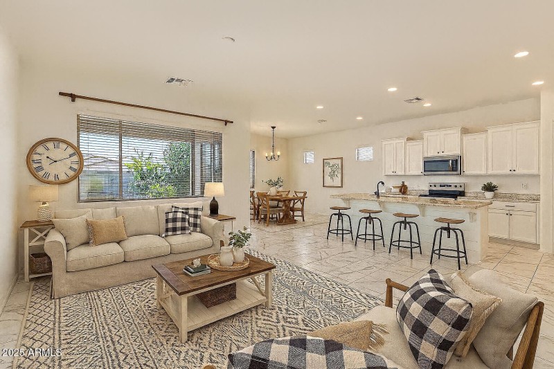 Virtually Staged Great Room - Legend Trl