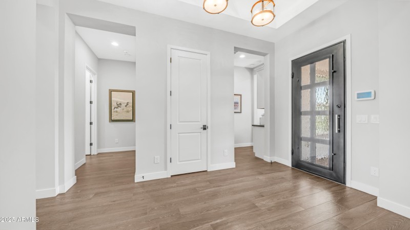 Glass and iron front door