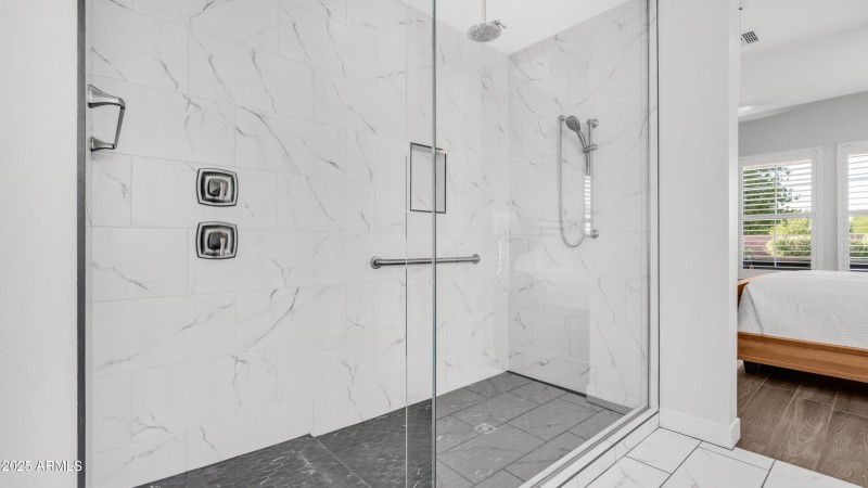 Walk in shower master bath