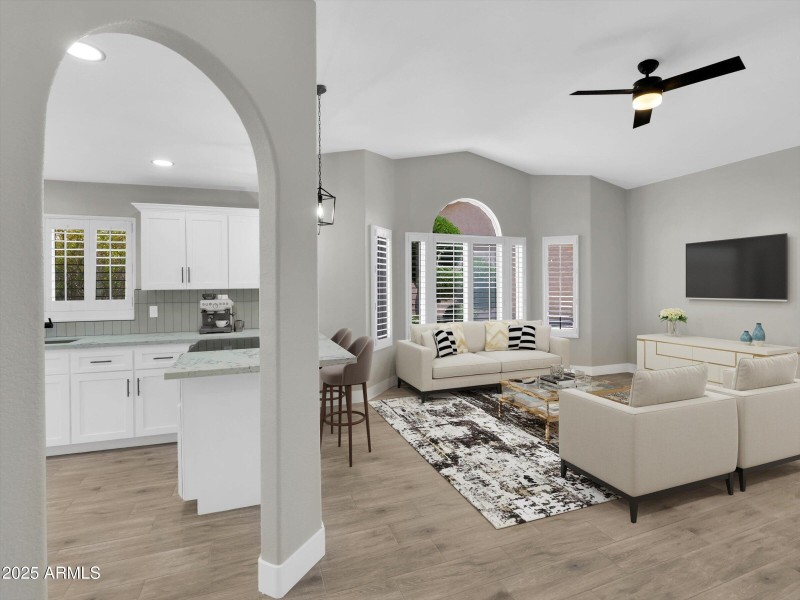 Kitchen / Living Room from Foyer