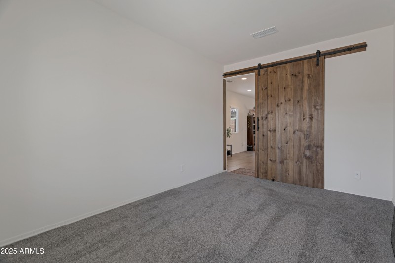 Downstairs Den with Custom Barn Door