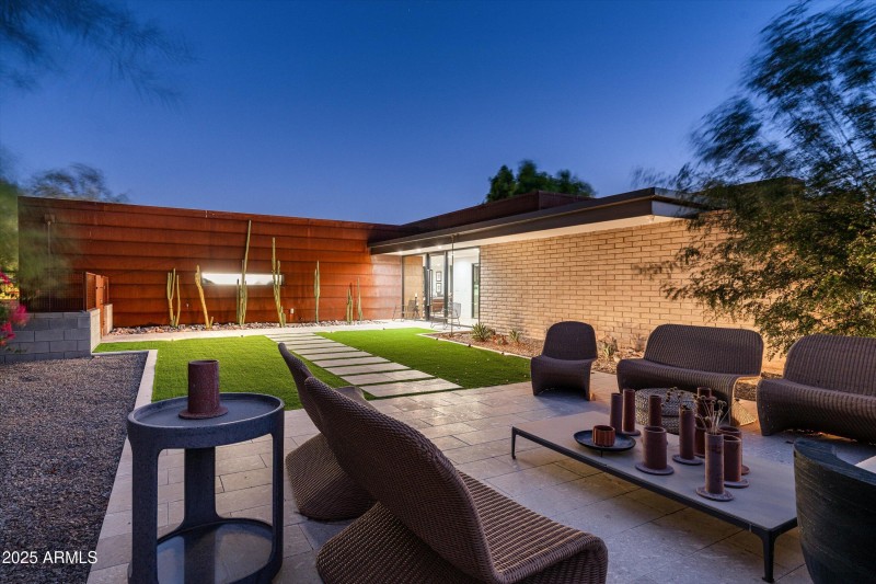 Front Patio Fireplace Sitting Area
