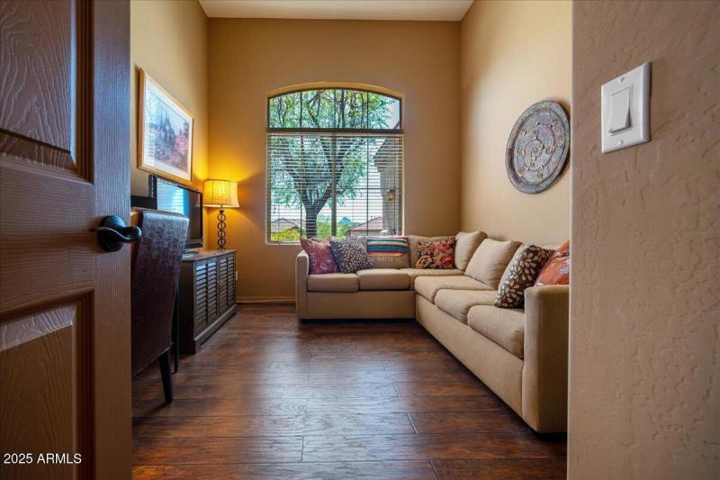 Office with Red Mountain View