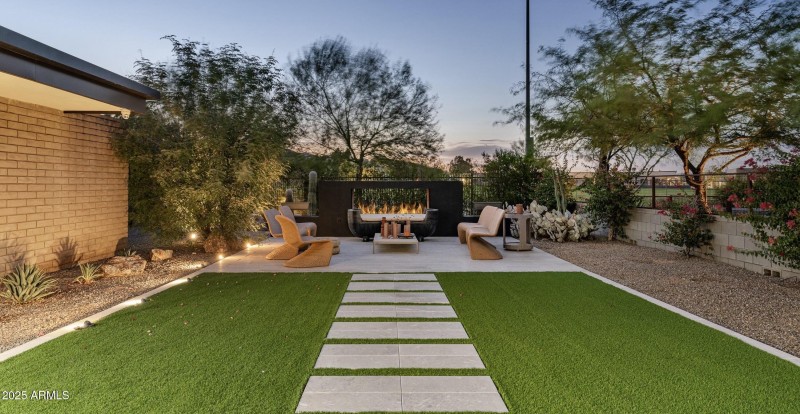 Front Patio Fireplace Sitting Area
