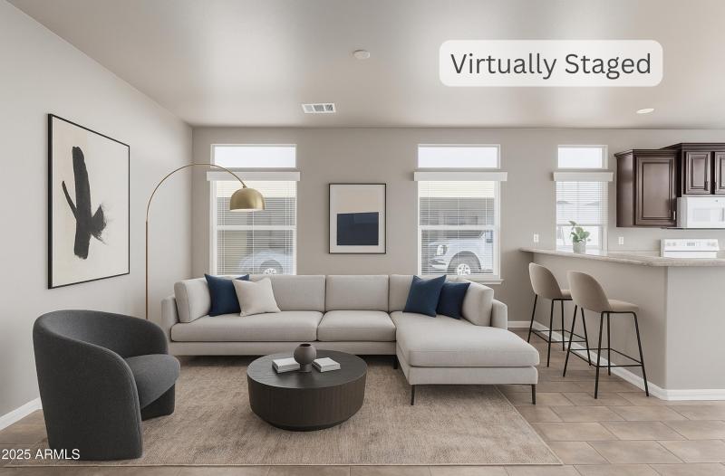 Virtually Staged Living Room