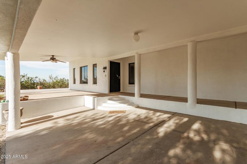 Covered parking to front entrance