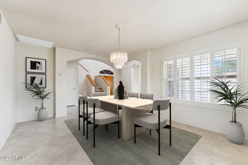 Virtually Staged Dining Room