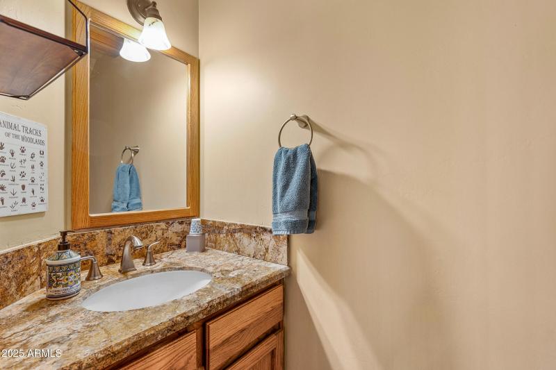 Lower level half bath