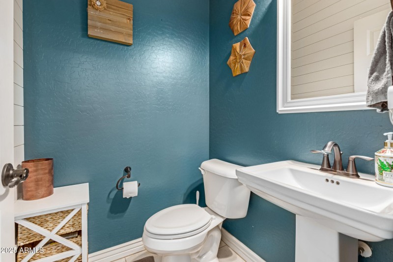 Downstairs powder room