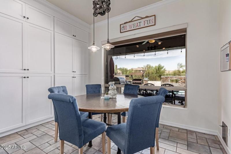 Large Breakfast Nook with Custom Cabi