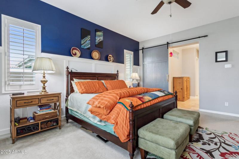 Primary Bedroom Barn door to Bathroom