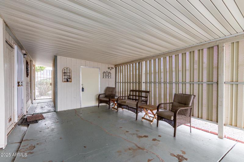 Large Covered Metal Car Port & Shed