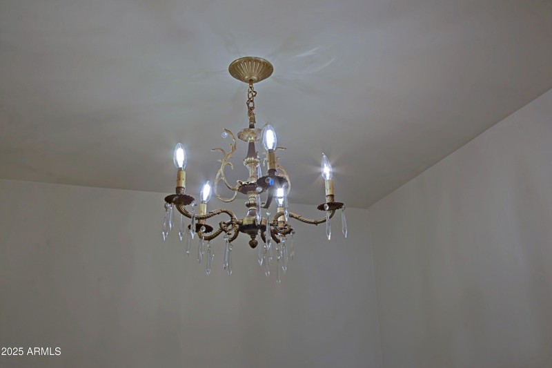 Primary bath chandelier