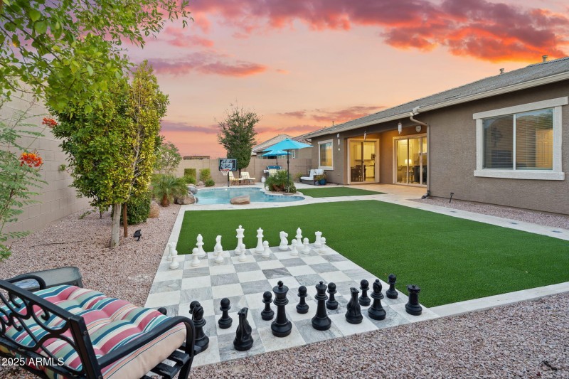 Travertine Chess/Checker Board